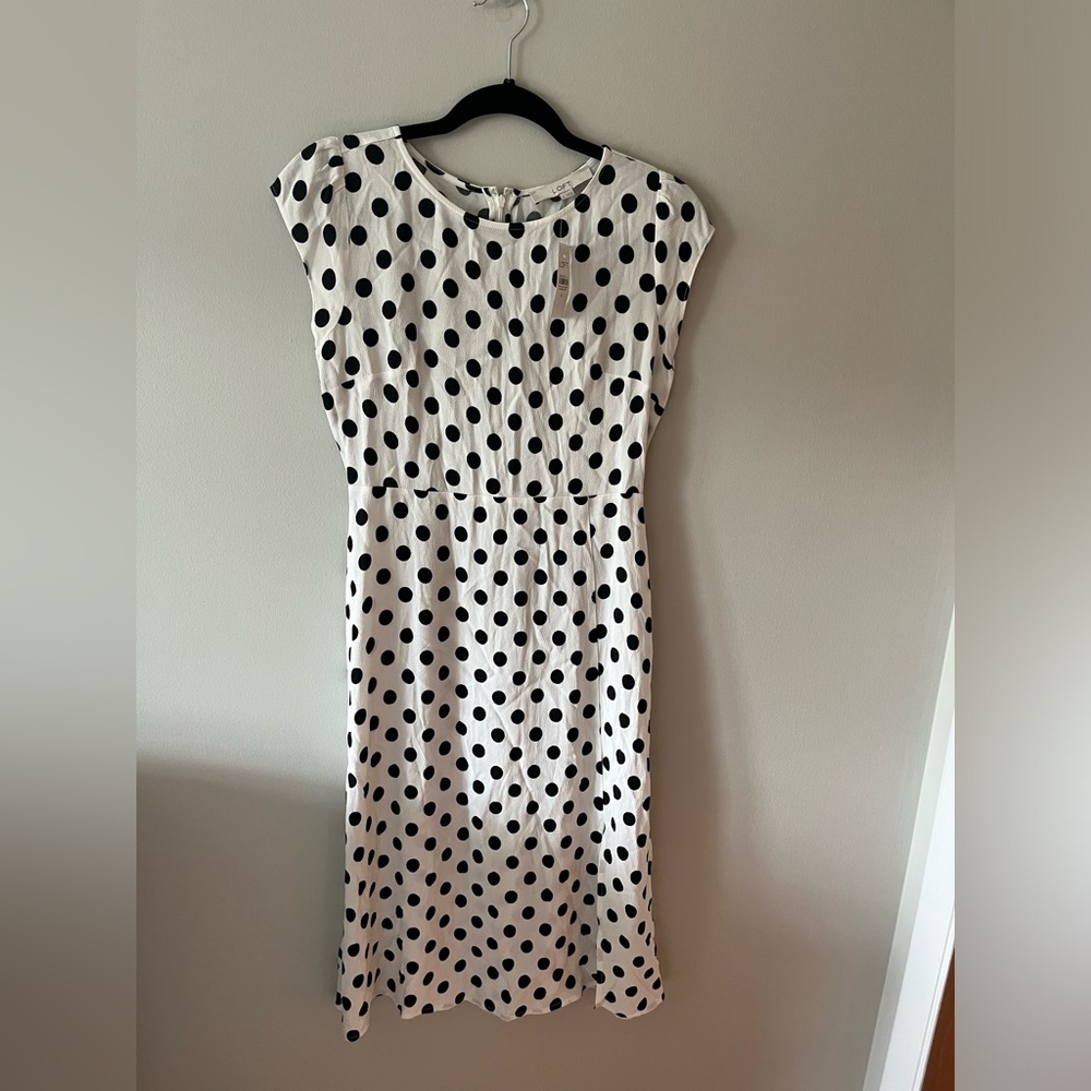 Loft polka dot midi dress NWT - Picture 2 of 4